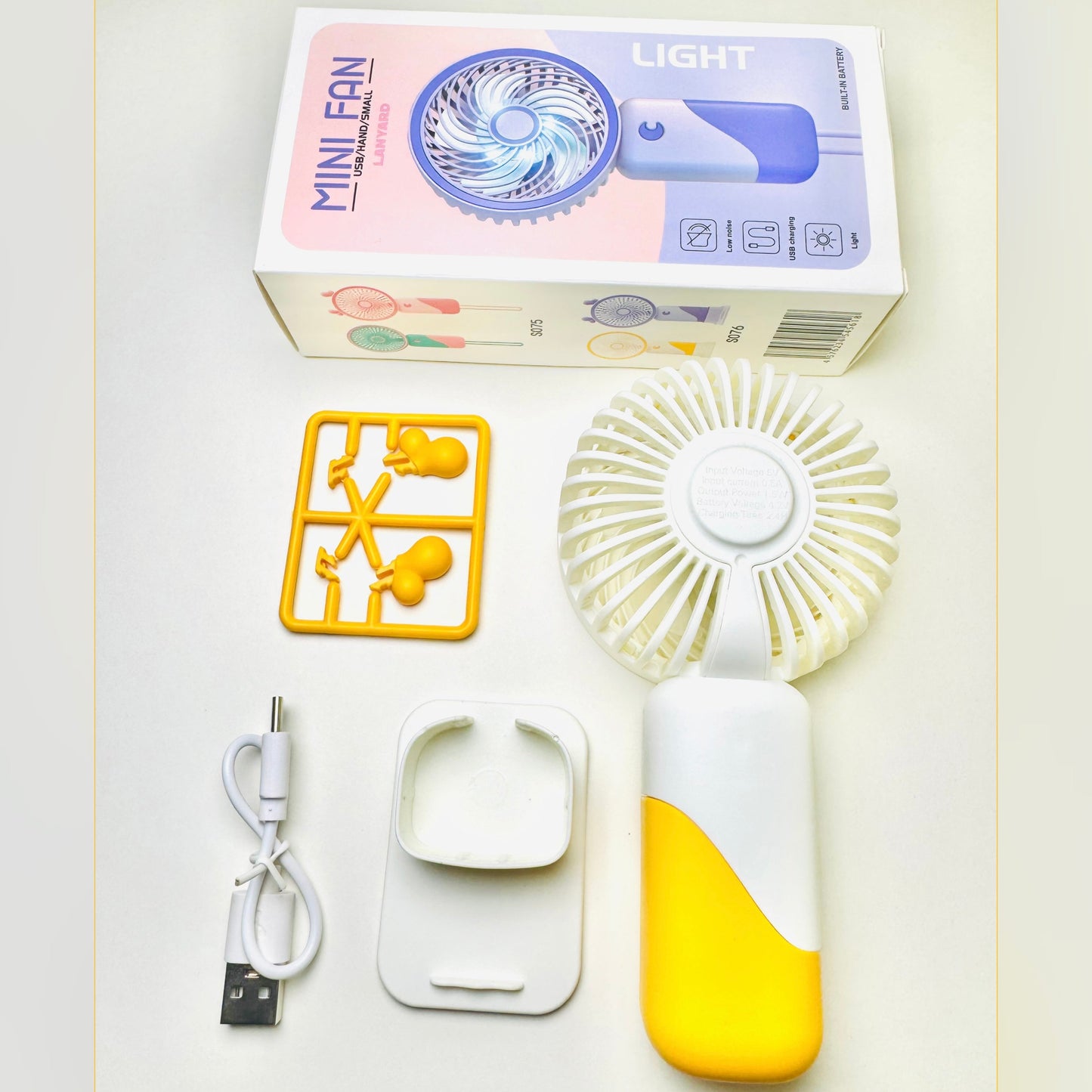 Office & Study Cool, 3-Speed Portable Fan, Type-C, 2hr Battery, Stay Cool Anytime