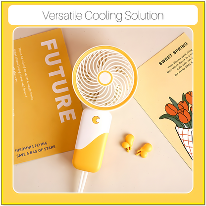 Cute, Colorful & Convenient Cooling, A Mini USB Fan Women, Kids & Students Will Love This Portable Fan